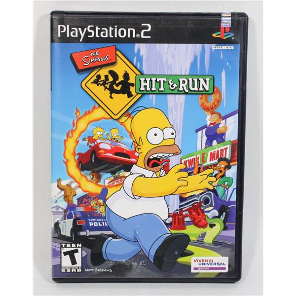 #389 Playstation 2 PS2 Game The Simpsons Hit & Run