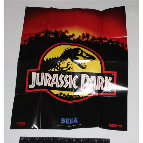 #417 Vintage Sega Genesis Jurassic Park Poster