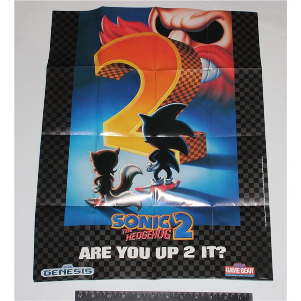 #420 Sega Genesis Sonic The Hedgehog 2 Poster