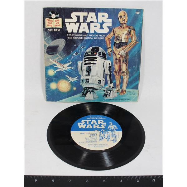 #492 Star Wars Read-Along Book w/ 45 Vinyl Record