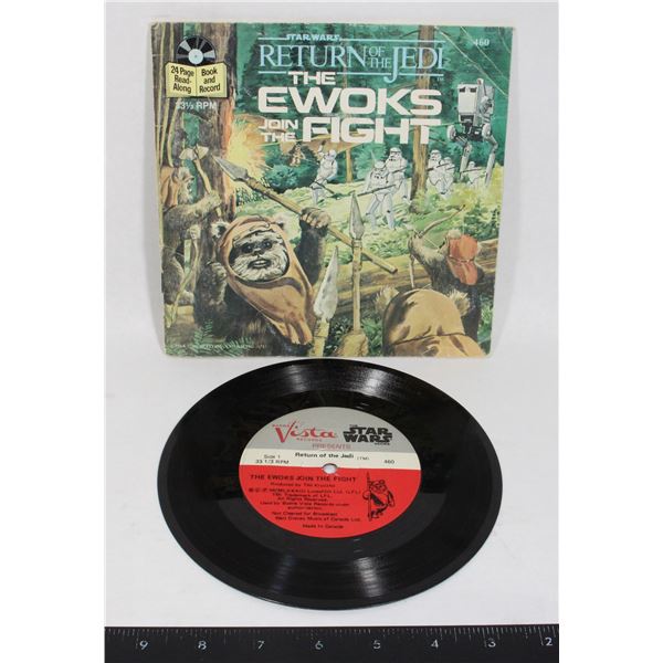 #493 Star Wars Read-Along Book ROTJ w/ 45 Record