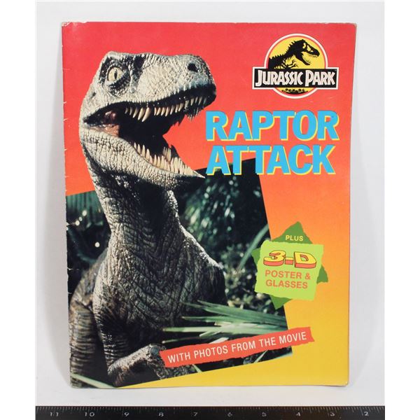 #580 1993 Jurassic Park Raptor Attack Book