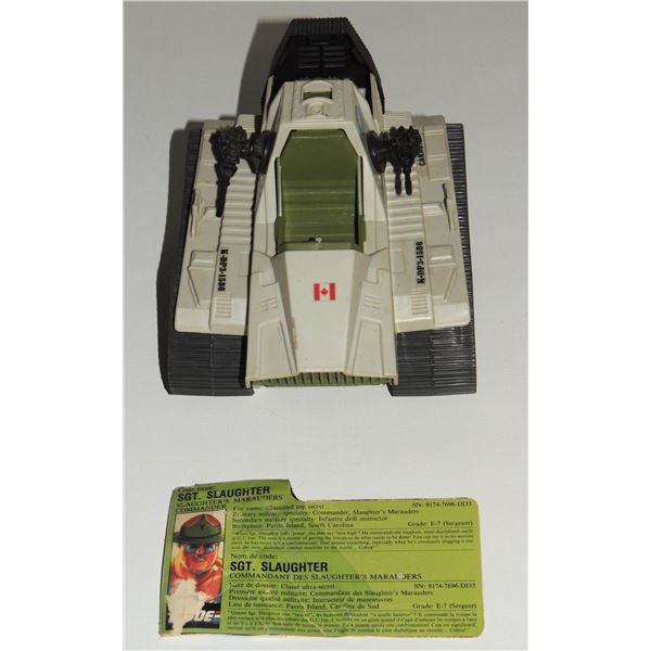 #604 1986 GI Joe Sgt. Slaughter Triple T +Filecard