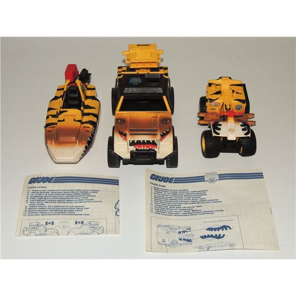 #607 1988 G.I. Joe ARAH Tiger Force lot 3 Vehicles