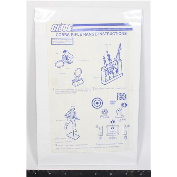 #616 G.I. Joe ARAH Blueprints Cobra Rifle Range