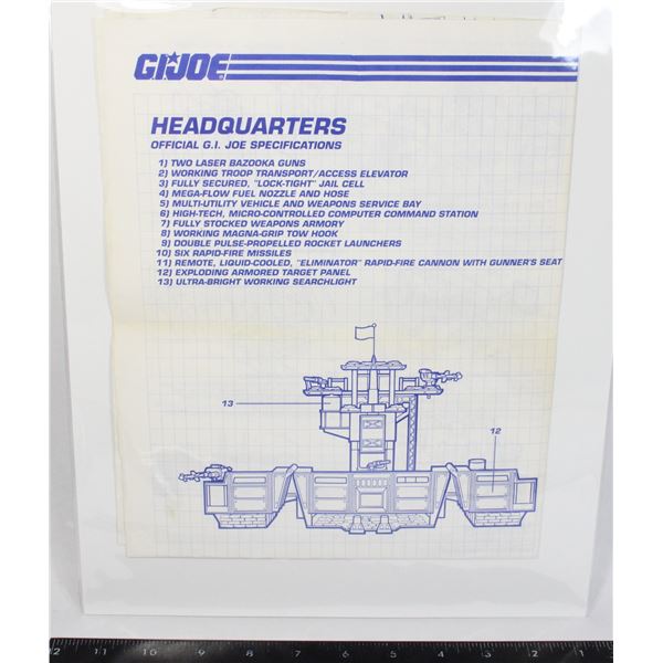 #619 G.I. Joe ARAH Blueprints Headquarters