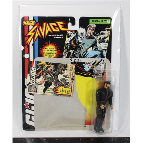 #627  1995 G.I. Joe Sgt Savage General Blitz +card