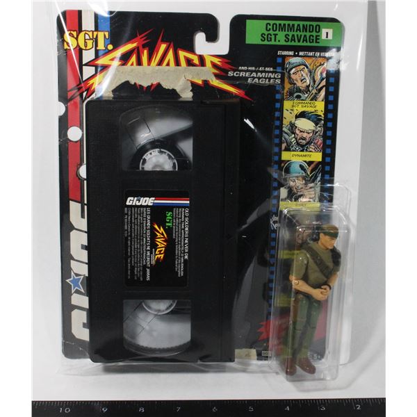#632 1995 G.I. Joe Commando Sgt Savage w/ VHS