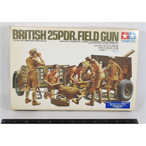 #681 Tamiya 1:35 Model Kit British 25PDR Field Gun