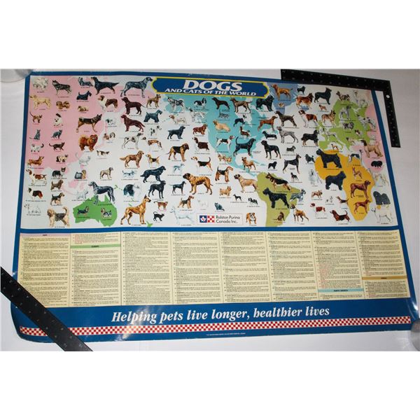 #738 Vintage Dogs and Cats of the World Poster