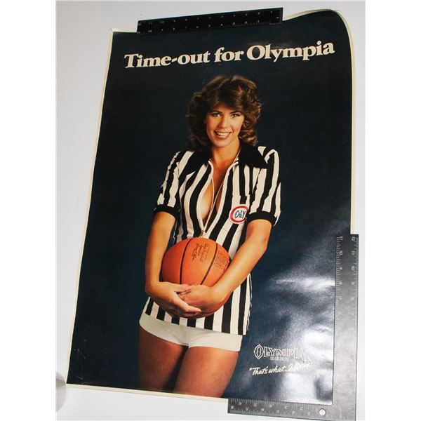 #739 1980 Vintage Olympia Beer Poster