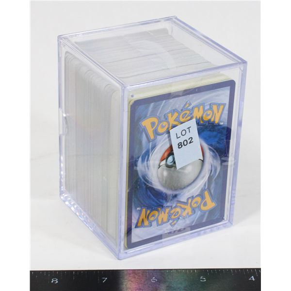 #802  Pokémon Card Lot in Plastic Case