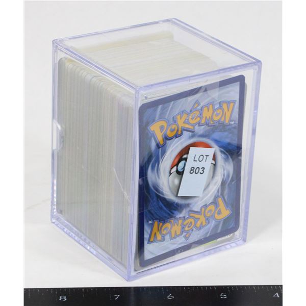 #803  Pokémon Card Lot in Plastic Case