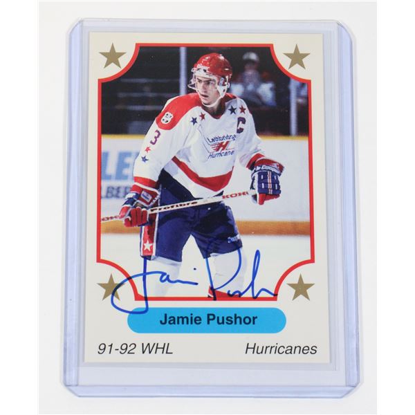 #811 1992 WHL Signed Lethbridge Hurricanes Card