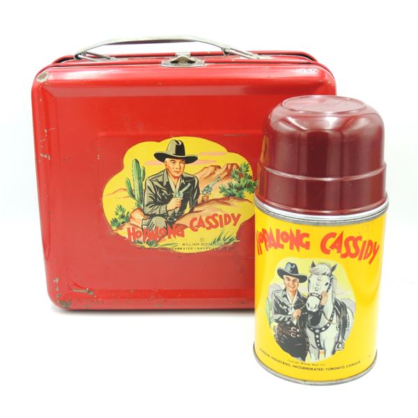 #842 1950 Hopalong Cassidy Lunch Box w/ Thermos