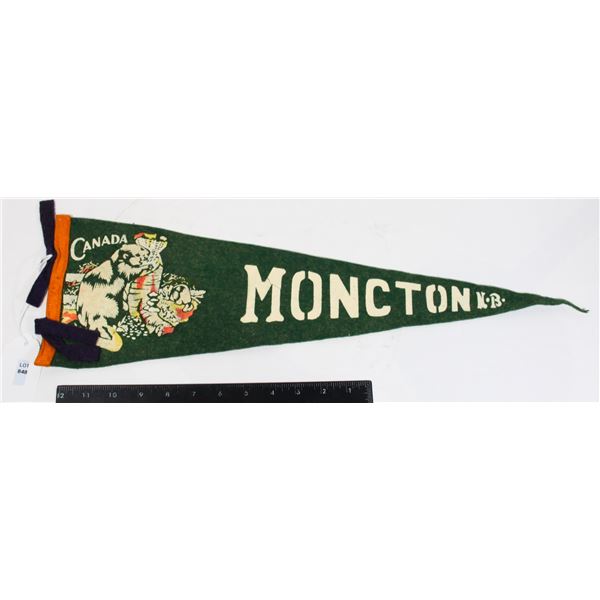#848 1900's Pennant Moncton New Brunswick Beaver