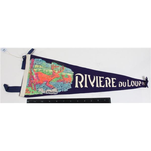 #885 1900's Pennant Riviere Du Loup Quebec Deer