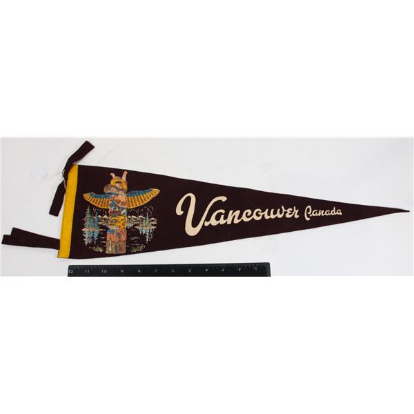 #893 1950's Pennant Vancouver BC Totem Pole
