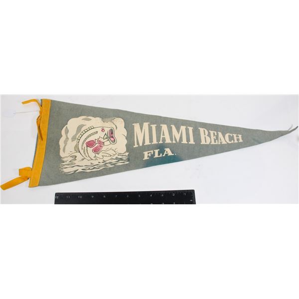 #897 1900's Pennant Miami Beach Florida USA