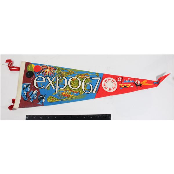 #899 Expo 67 1967 Montreal Quebec Canada Pennant