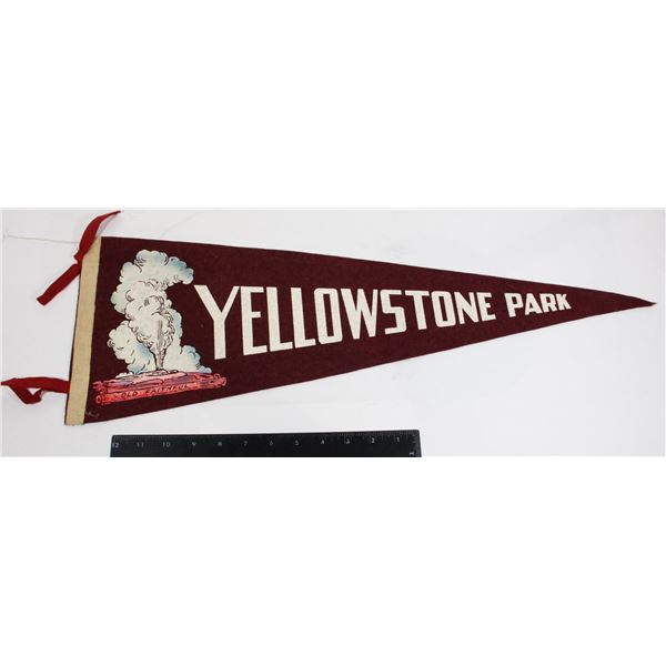 #902 1900's Pennant Yellowstone Park Wyoming USA