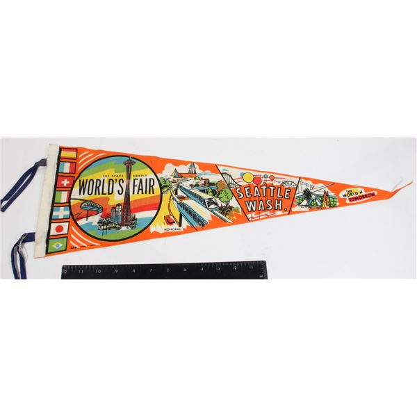 #909 1962 Seattle Washington World's Fair Pennant