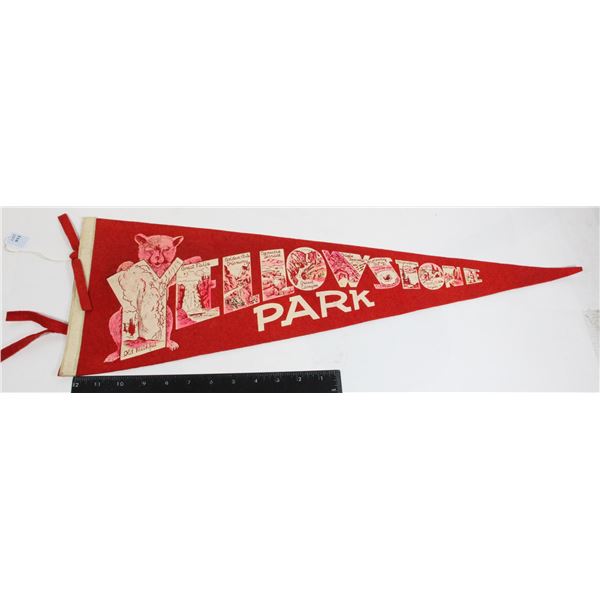 #913 1960'S Pennant Yellowstone Park Wyoming