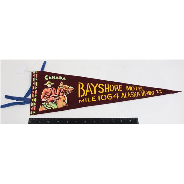 #938 1900's Pennant RCM Bayshore Motel Yukon