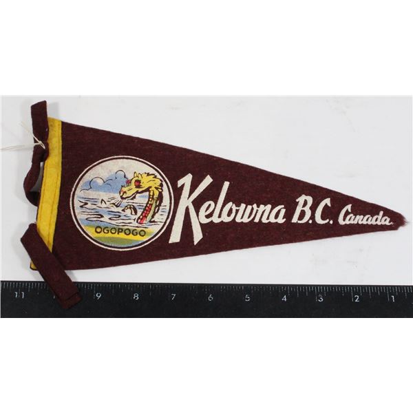 #955 1900's Pennant Kelowna BC Ogopogo Canada