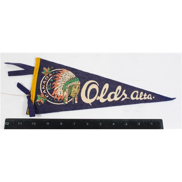 #957 1900's Pennant Olds Alberta Canada Small Size