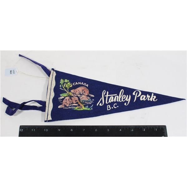 #961 1960's Stanley Park BC Small Size Pennant