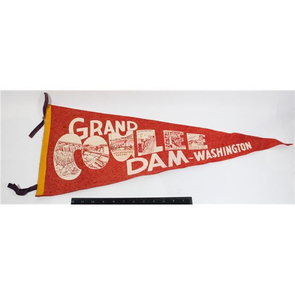 #965 1950's Pennant Grand Coulee Dam Washington