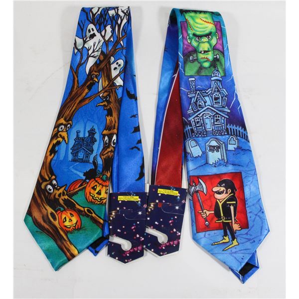 #977 Pair Halloween Ties by Rubies Made in USA