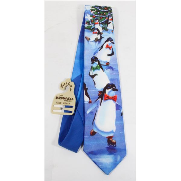 #986 Vintage Men's Tie Penguins Ralph Marlin usa