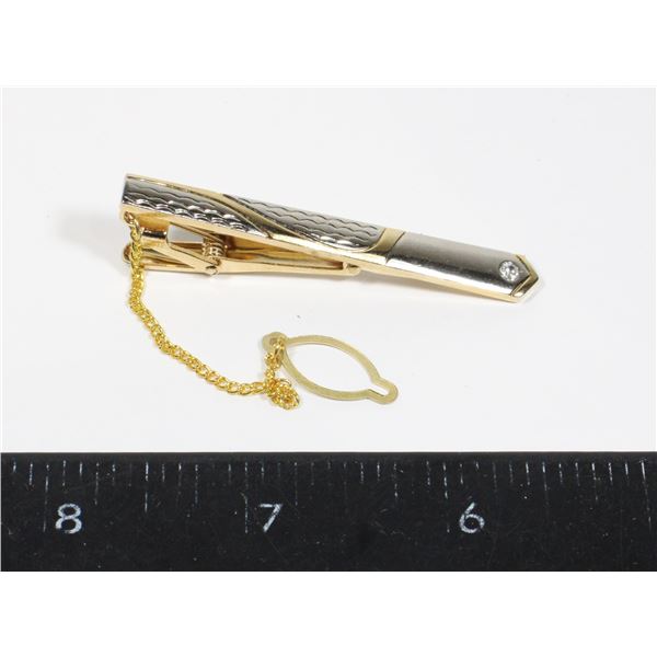 #993 Vintage Men's Fashion Tie Clip reverse marked