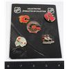 Image 1 : #1016 Lot 5 Calgary Flames Pins on Card NHL 2010