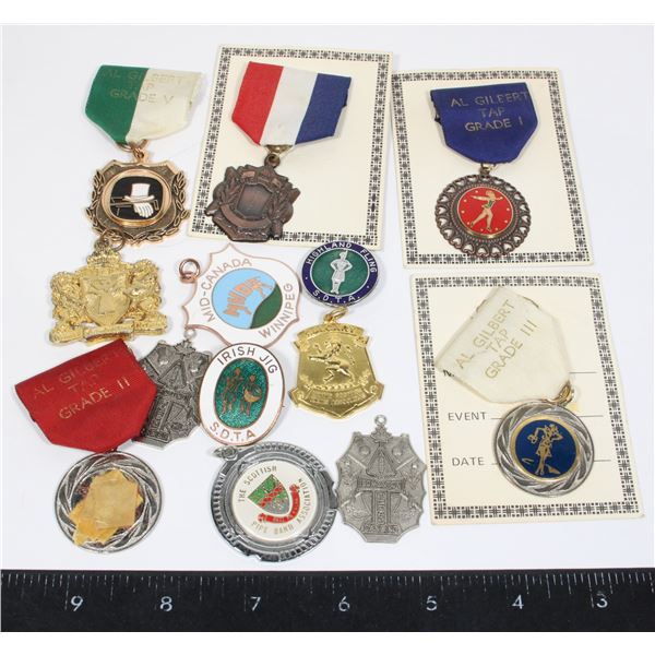#1019 Large lot Scottish Highland Dancing Medals
