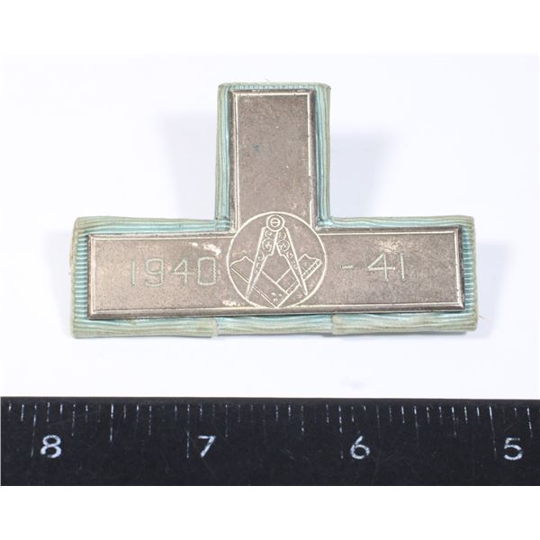 #1026 1941 Masonic Apron Piece Part