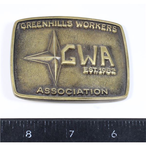 #1030 Greenhills Workers Association Belt Buckle