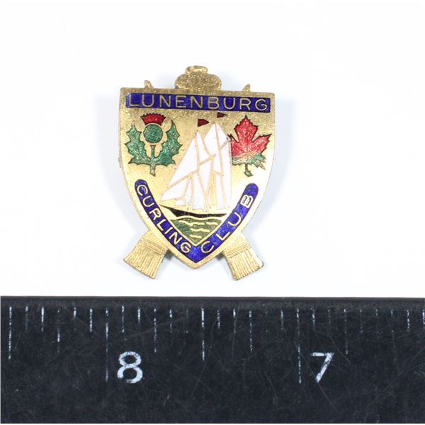 #1036 Lunenburg Curling Club Vintage Pin