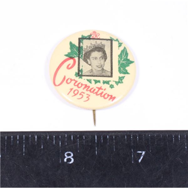 #1040 1953 Queen Elizabeth II Coronation Pin