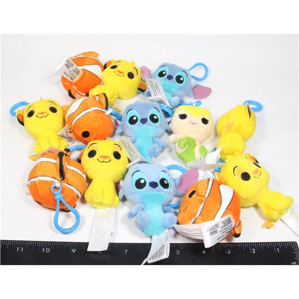 #1055 Disney Plush Keychain Lot Lion King Nemo etc
