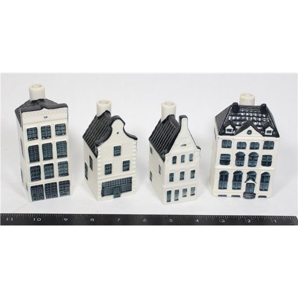 #1070 Bols Amsterdam 4 Porcelain Houses Décor