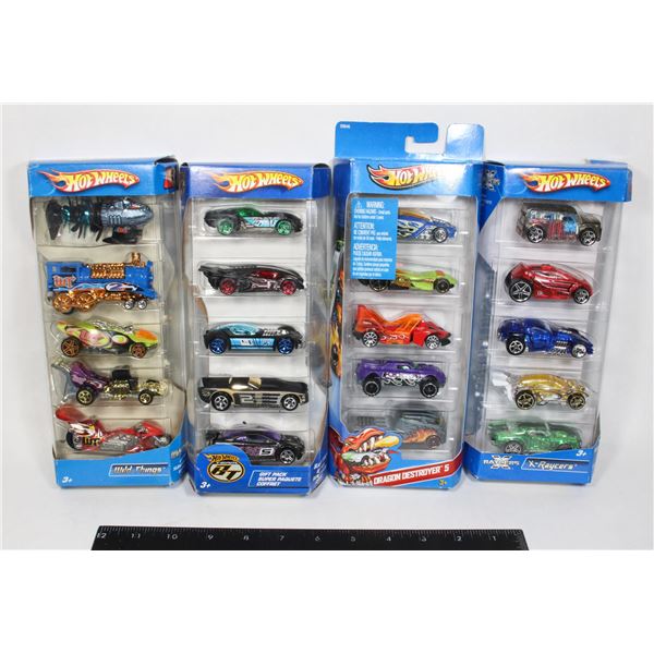 #1071 Hot Wheels 4 Sets Boxed NOS inc Wild Things