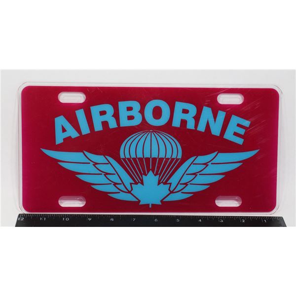 #1076 Canadian Airborne Paratrooper License Plate