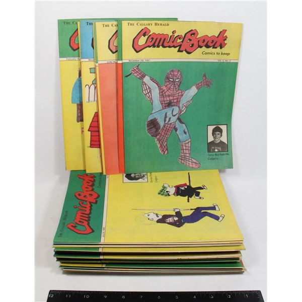 #1091 60+ Calgary Herald Comic Book Art Inserts