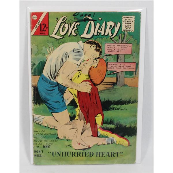 #1134 Charlton Comics Love Diary #32 1964 has wear