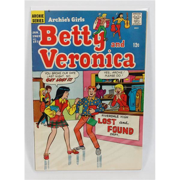 #1143 Archie Comics Betty and Veronica #157 1969