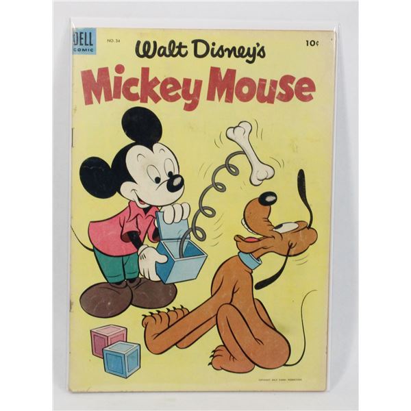 #1214 Dell Comics Walt Disney's Mickey Mouse #34