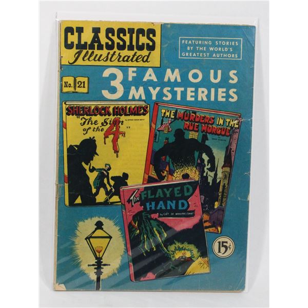 #1233 Classics Illustrated #21 3 Famous Mysteries